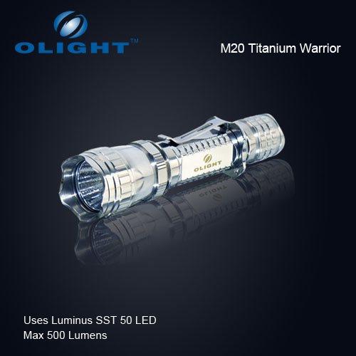 Titanová svítilna Olight M20 Titanium představena
